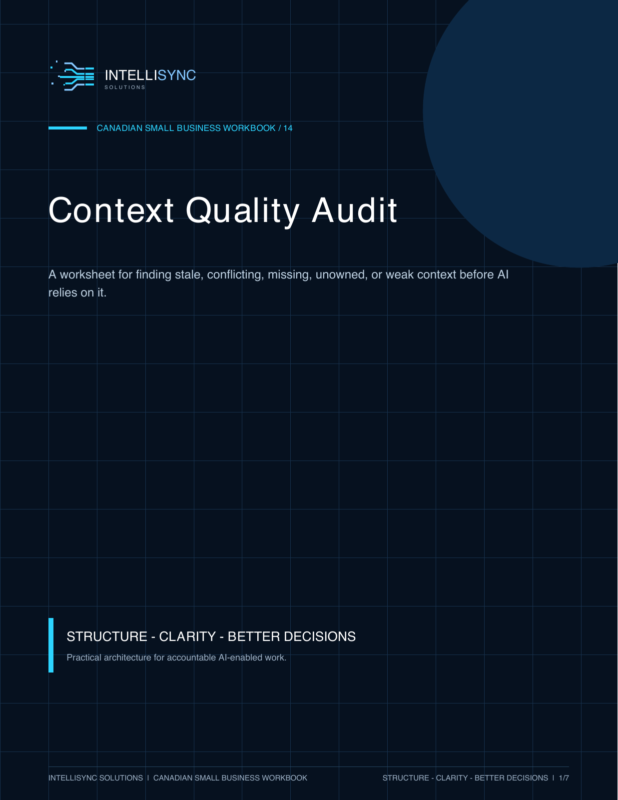 Workbook page 1 of 7. For selectable text, use the free PDF download.